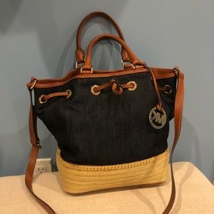 Michael Kors Marina Espadrille Bucket Denim Bag